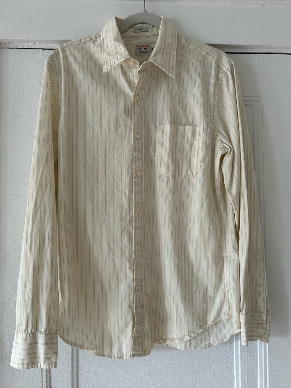 J. Crew Cream Stripe Button-Down Shirt
